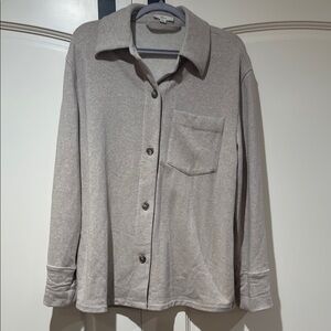 VINCE  Woman’s Beige Button-Up Shirt